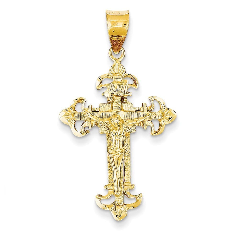 Inri Fleur De Lis Crucifix Pendant