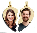 Double Heart Pendant Split in Two