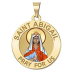 Saint Abigail Religious Round Color Medal