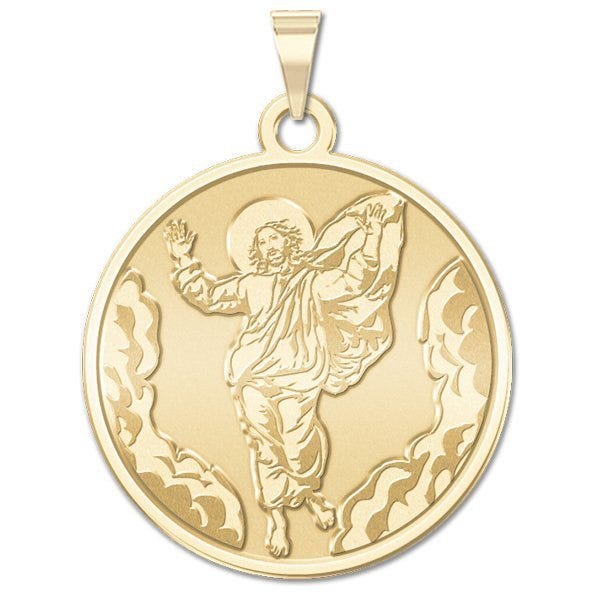 Ascension of Jesus Round Religious Medal