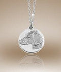 Round Shaped Pendant with Plain Back