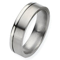 Titanium Grooved Approx. 0.24 Inch Polished Wedding Band