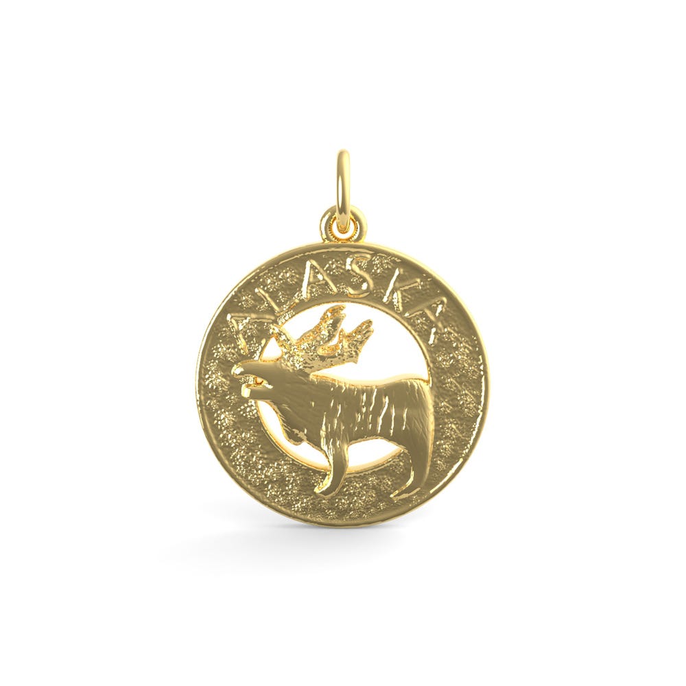Alaska Moose Ring Charm(Style 6467)