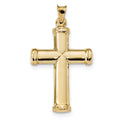 14K Yellow Gold Stamping Cross Pendant
