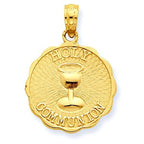 Holy Communion Floral Shaped Pendant