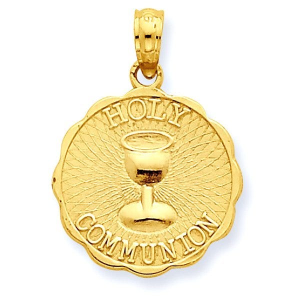 Holy Communion Floral Shaped Pendant