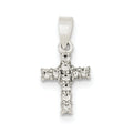 Sterling Silver Cubic Zirconia Cross Pendant