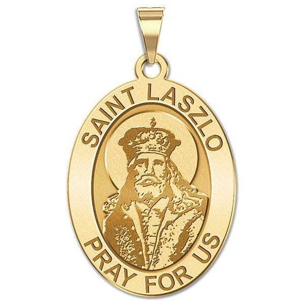 Saint Laszlo Oval Religious Medal