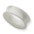 Ceramic White Concave Approx. 0.31 Inch Polished Wedding Band