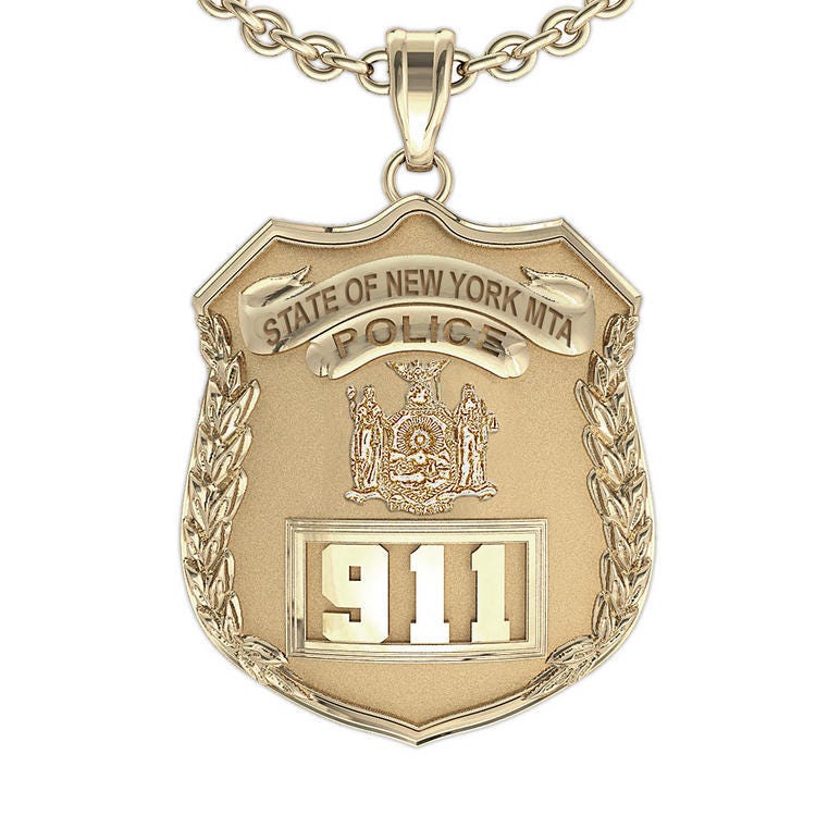 Personalized Transit Police Badge with Your Number & Department
