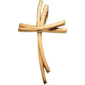Minimalist 14K Yellow Gold Cross Pendant