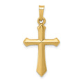 Polished Flared Cross Pendant