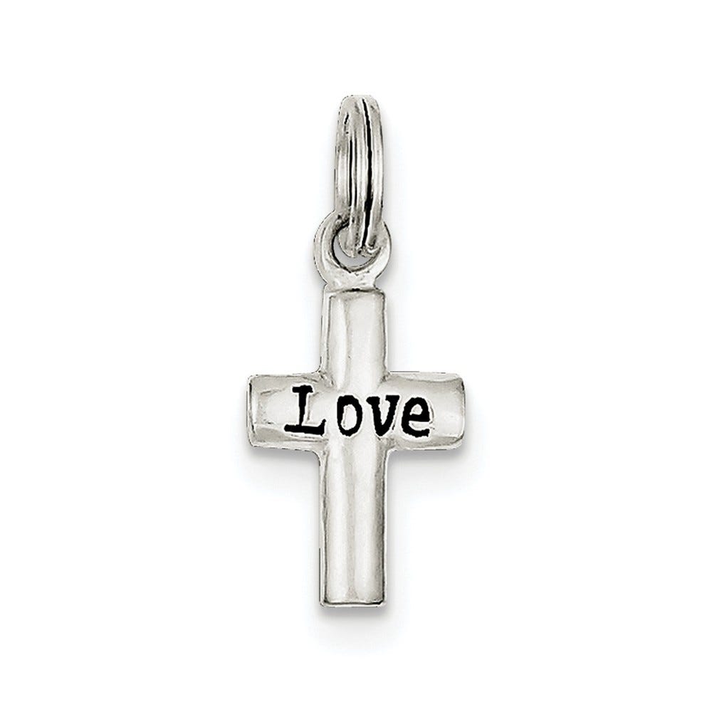 Sterling Silver Love Cross Pendant
