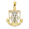 Tri-Color Mariner's Cross Pendant