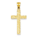 Diamond-Cut Cross Pendant