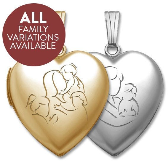 Build Your Own 2-Photo Mom Heart Locket