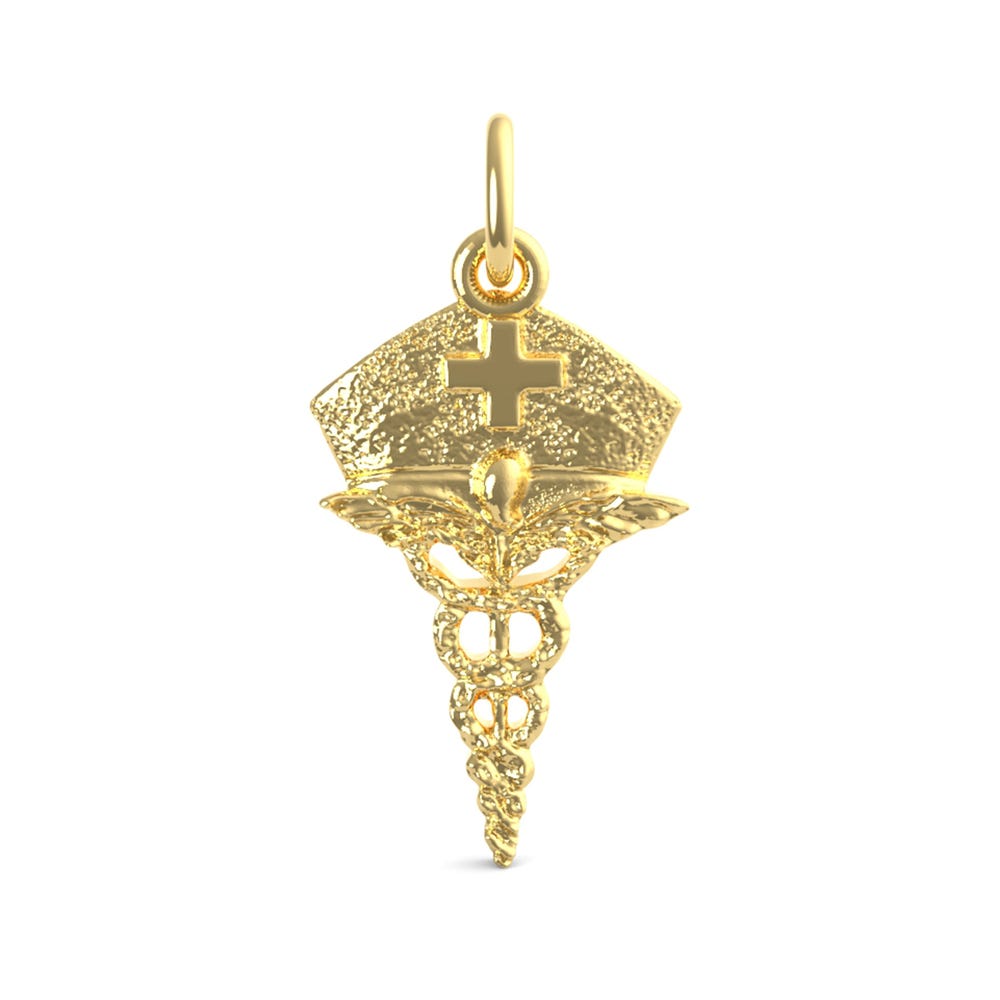 Nurses Hat Caduceus Charm(1138)