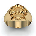 Personalized Firefigher Badge Ring