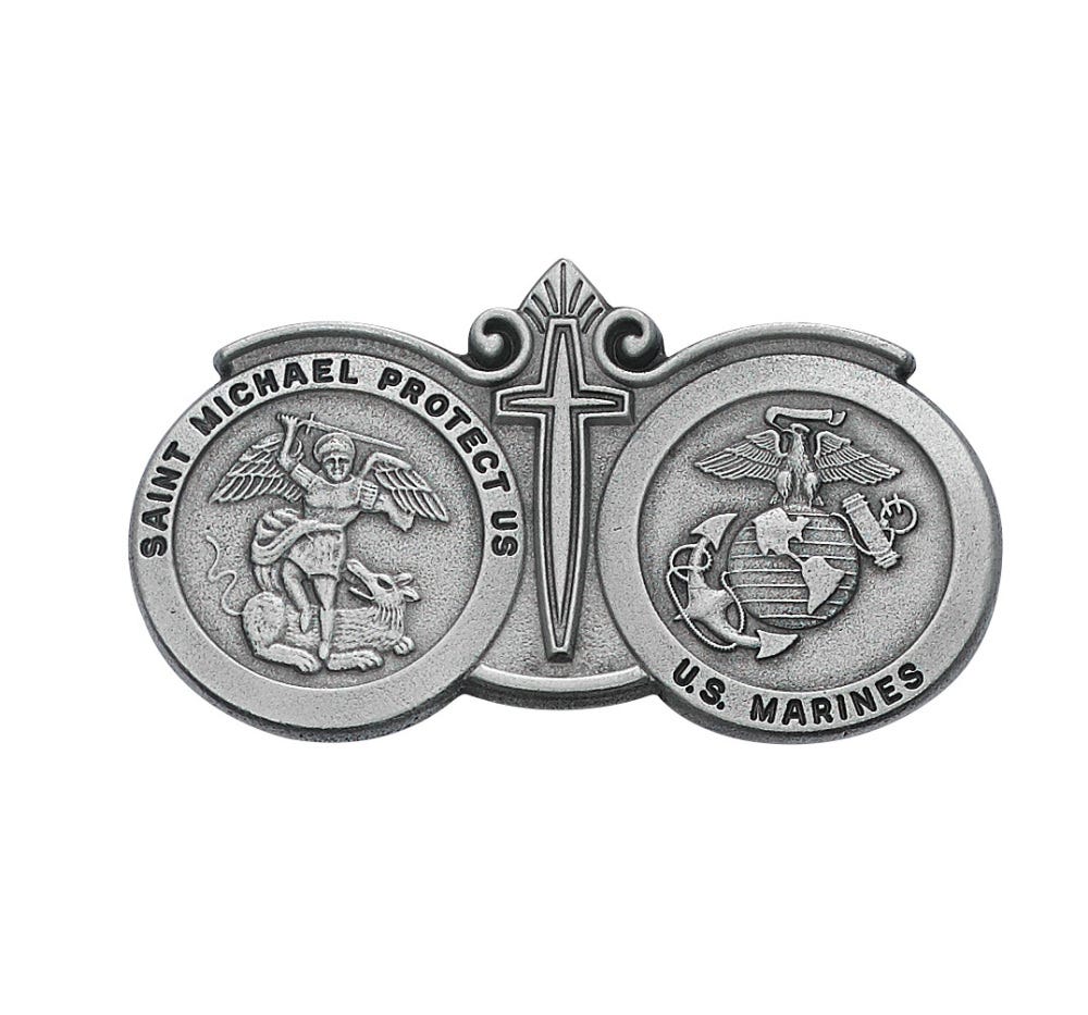 Saint Michael Marines Visor Clip