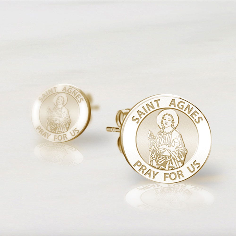 Saint Agnes Of Rome Earrings