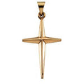 Solid 14K Gold Cross Pendant