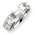 14K White Gold Approx. 0.24 Inch Fancy Diamond Wedding Band