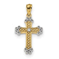 14K Filigree Cross Pendant