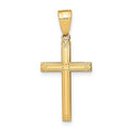 14K Gold Solid Cross Pendant