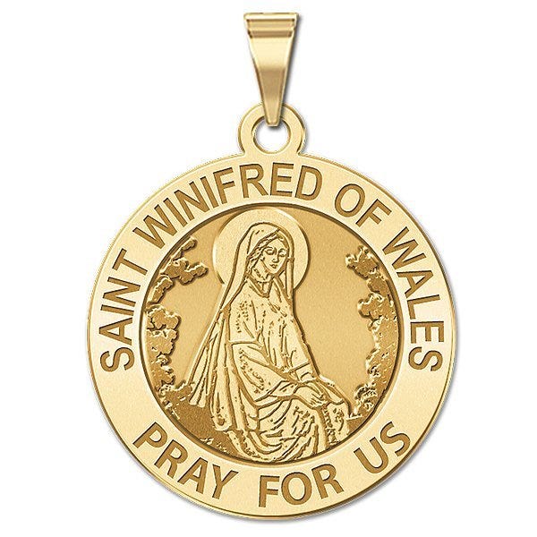 Saint Winifred Of Wales Religious Medal