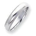 Platinum Approx. 0.20 Inch Comfort-Fit Milgrain Wedding Band