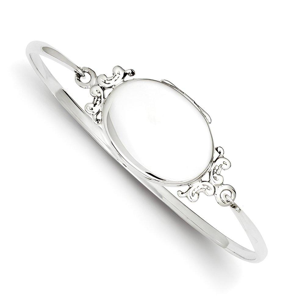 Oval Locket Bangle Bracelet