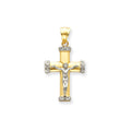 14K Two-Tone Crucifix Pendant