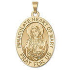 Immaculate Heart Of Mary Oval Medal