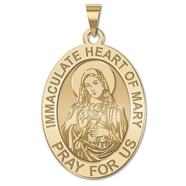 Immaculate Heart Of Mary Oval Medal