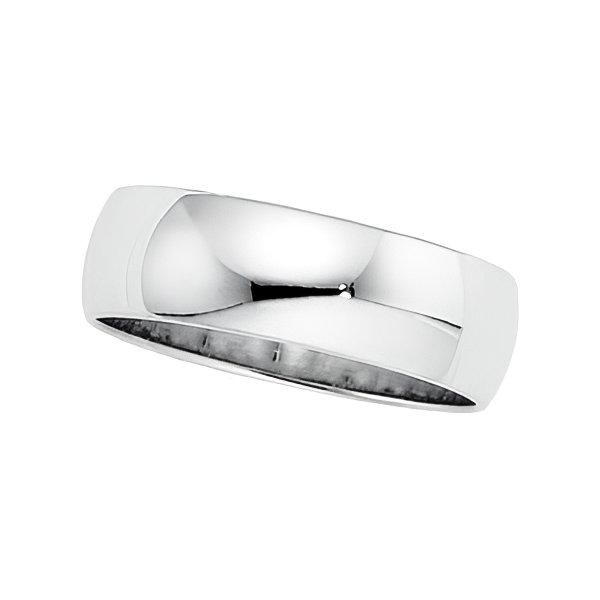 Platinum Approx. 0.24 Inch Half-Round Wedding Band