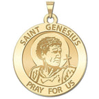 Saint Genesius Round Religious Medal (Traditional)