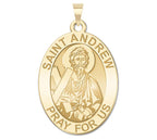 Saint Andrew Oval Religious Medal