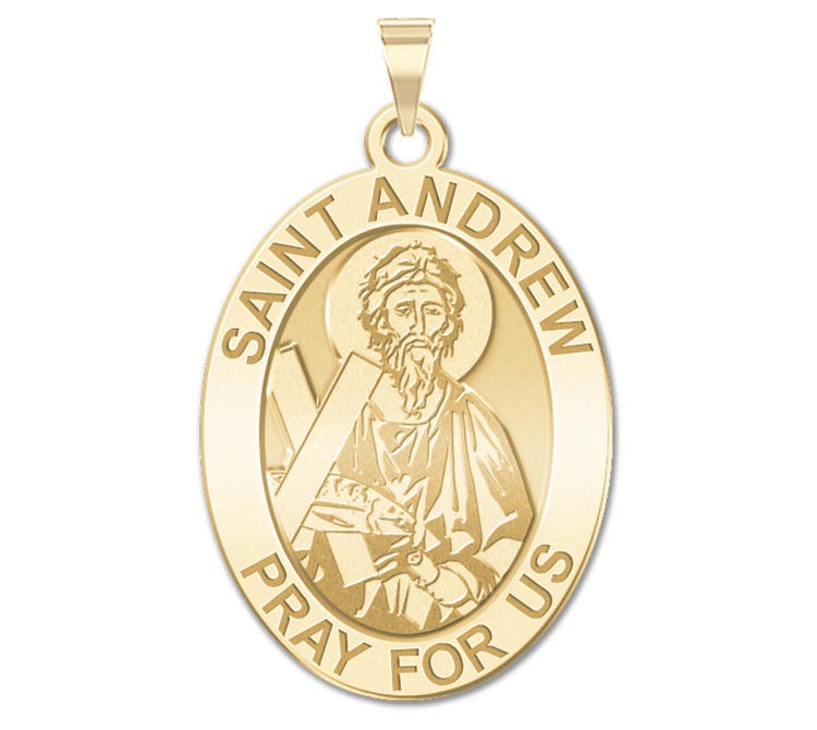 Saint Andrew Oval Religious Medal