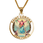 Saint Corona Color Religious Medal