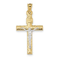 Two Tone Crucifix Pendant