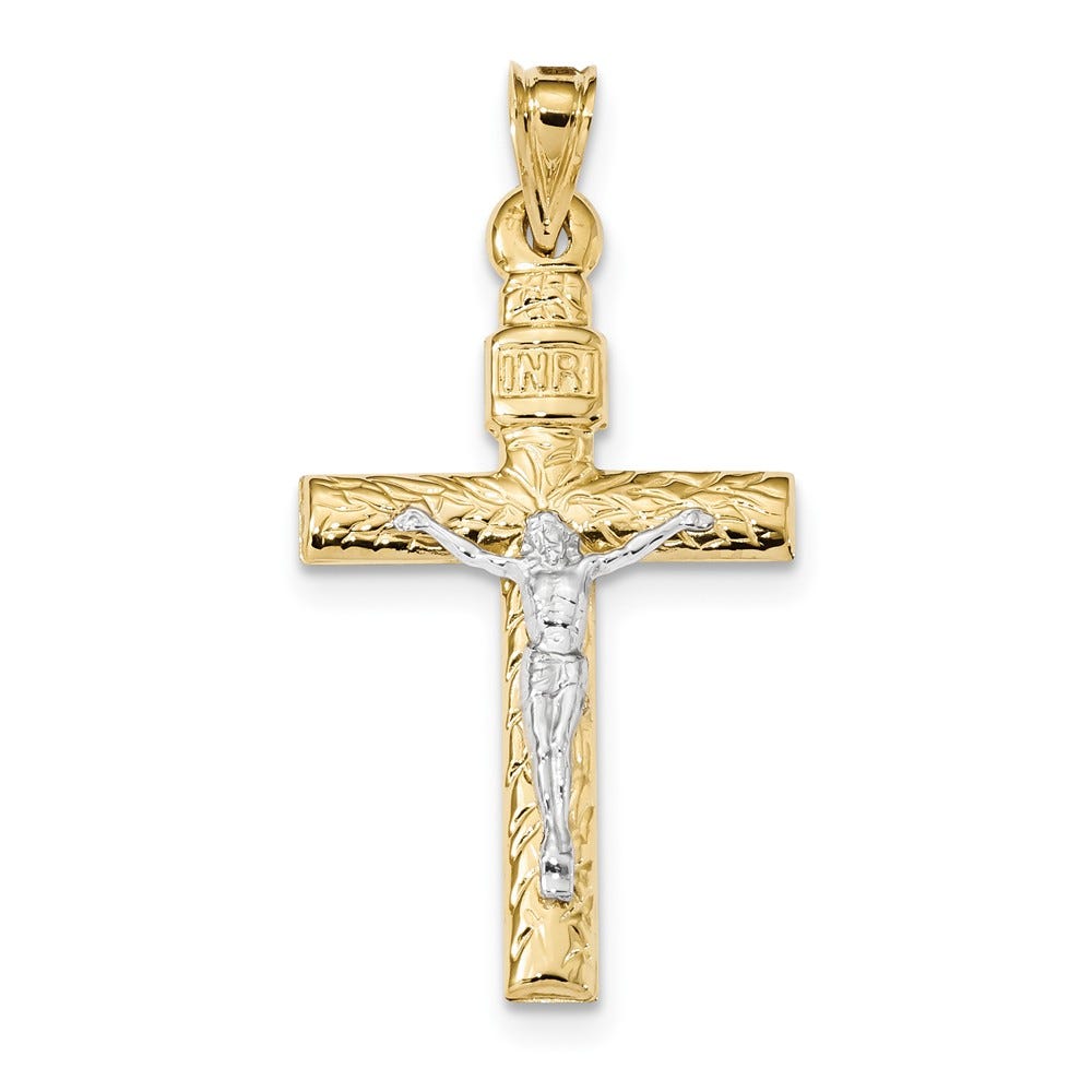 Two Tone Crucifix Pendant