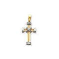 14K Two-Tone Latin Cross Pendant