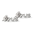 Pair of Script Love Earrings