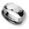 Tungsten Faceted Approx. 0.31 Inch Polished Wedding Band