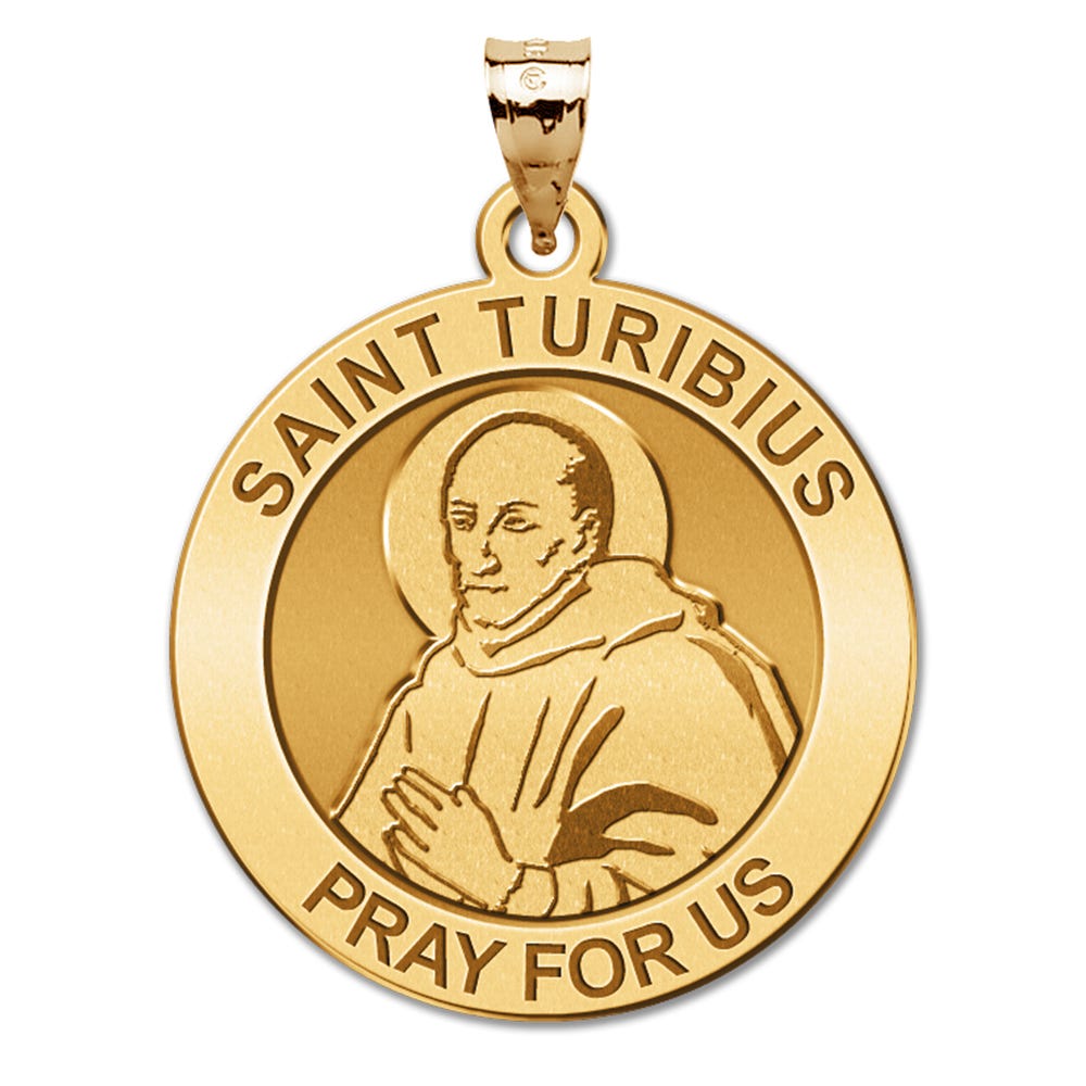 Saint Turibius Round Religious Medal