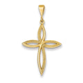14K Passion Petal-Loop Cross Pendant