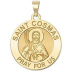 Saint Cosmas Round Religious Medal