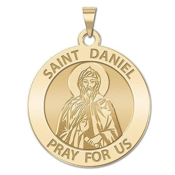Saint Daniel The Stylite Round Religious Medal