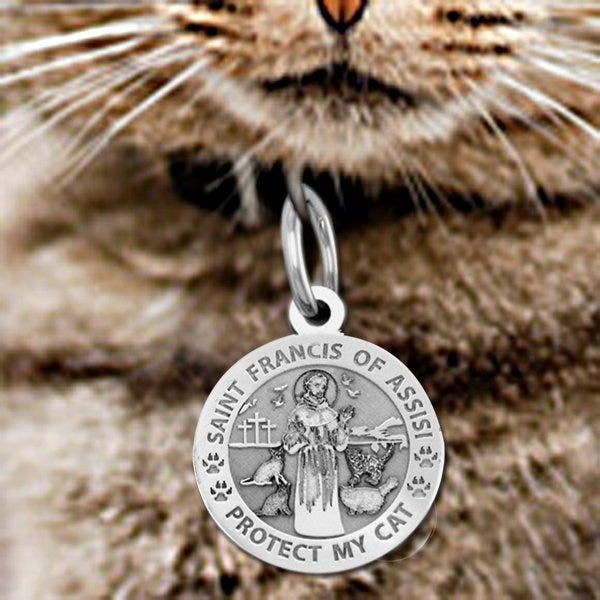 Saint Francis Of Assisi Protect My Cat Pet Tag