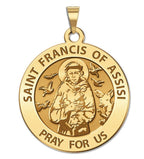 Saint Francis Of Assisi Round Religious Medal